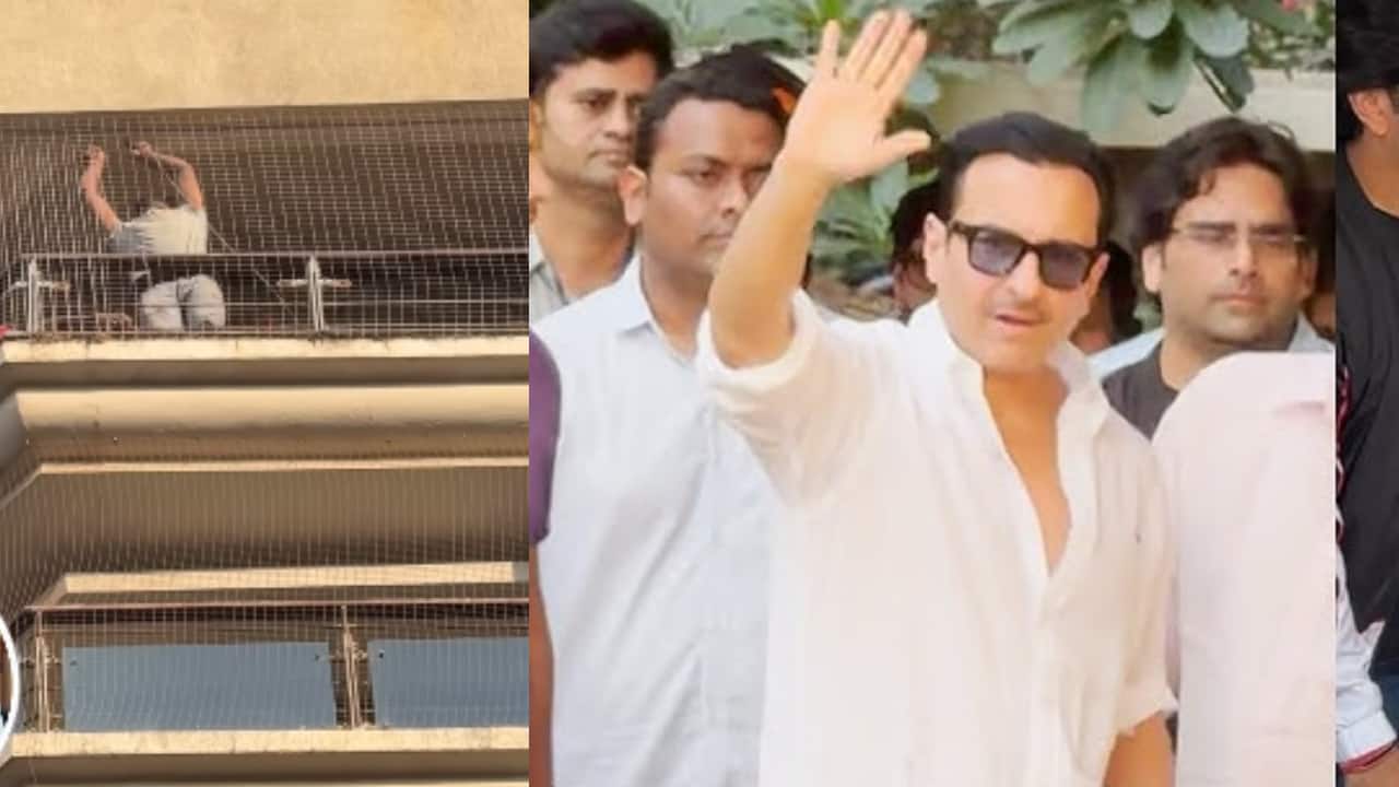 Saif Ali Khan installs advance fencing at his Bandra home balcony after robbery attack, watch video
