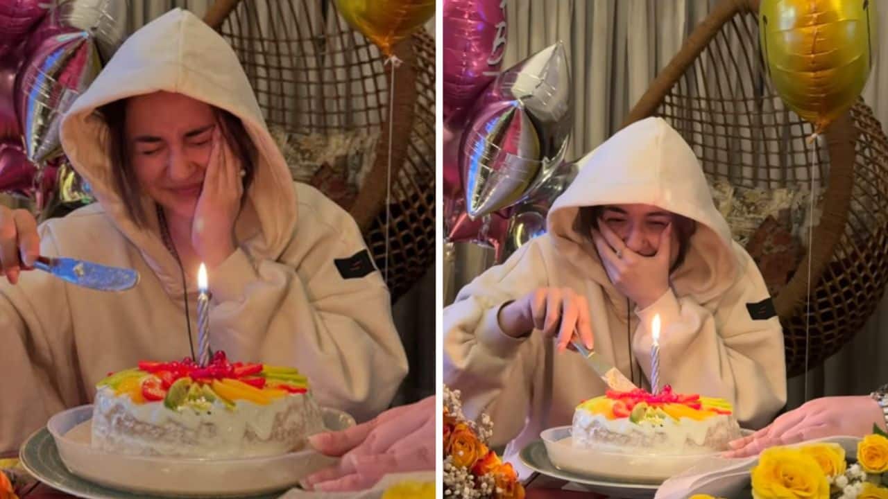 Pakistani actress Hania Aamir has a warm pre birthday celebration with family, see pics and videos