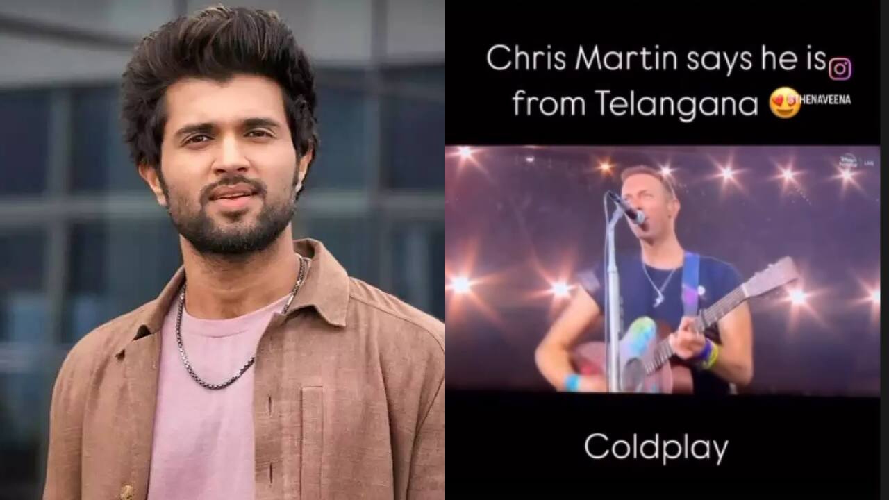 Vijay Deverakonda reacts on Chris Martin's 'I am from Telengana' statement at Ahmedabad Coldplay concert