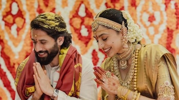 Naga and Sobhita from their wedding day