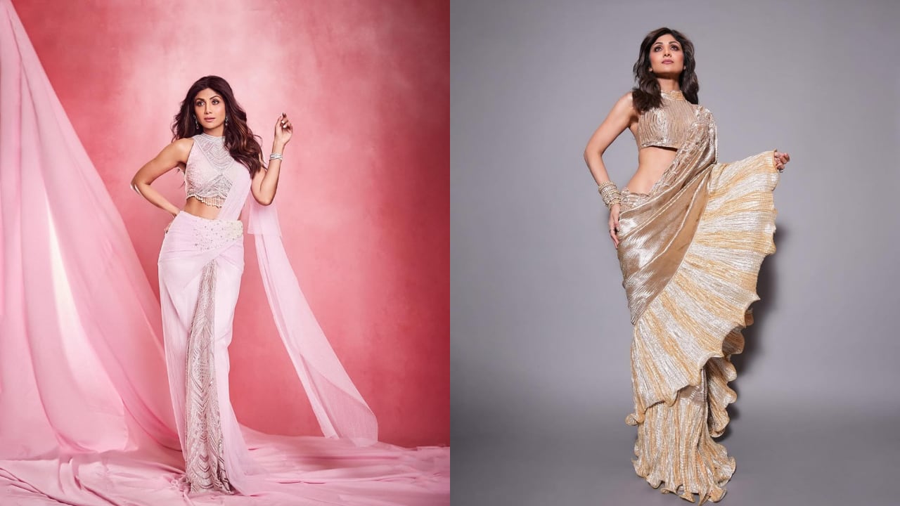 Shilpa Shetty's saree looks are all about fusion of tradition and modern style