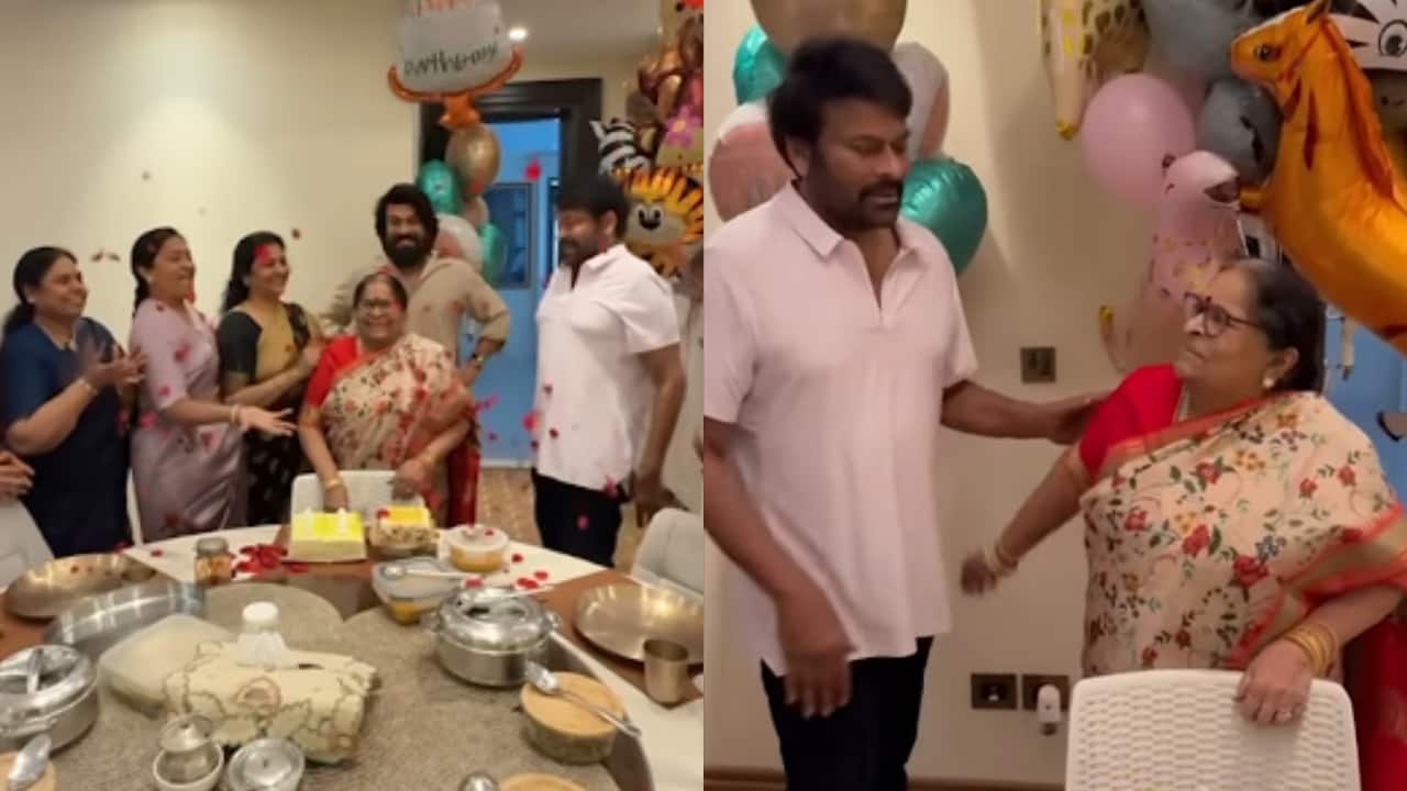 Chiranjeevi celebrates mother Anjana Devi's birthday with son Ram Charan, daughter in law Upasana