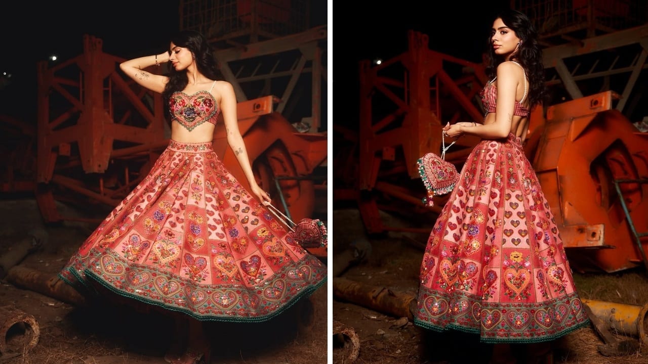 Khushi Kapoor embraces florals and fusion looks for Loveyapa promotions