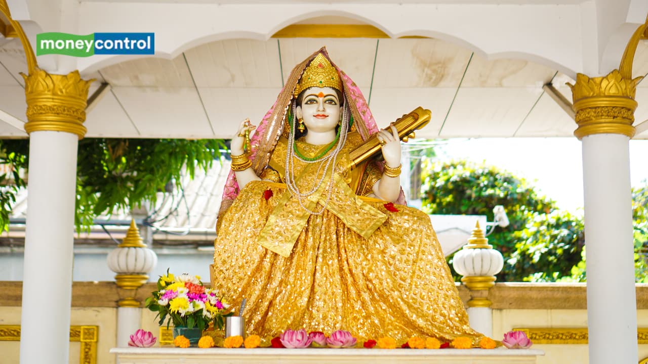 Vasant Panchami marks the beginning of spring. It is dedicated to Goddess Saraswati, the goddess of knowledge, wisdom, and arts. But have you ever wondered why yellow is so significant? (Image: Canva) Vasant Panchami marks the beginning of spring. It is dedicated to Goddess Saraswati, the goddess of knowledge, wisdom, and arts. But have you ever wondered why yellow is so significant? (Image: Canva)