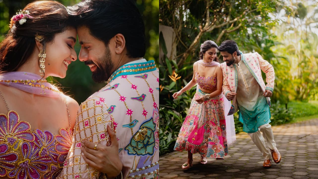 Keerthy Suresh’s pre-wedding rituals begin with Antony Thattil in Goa, a look at vibrant Mehendi ceremony pics