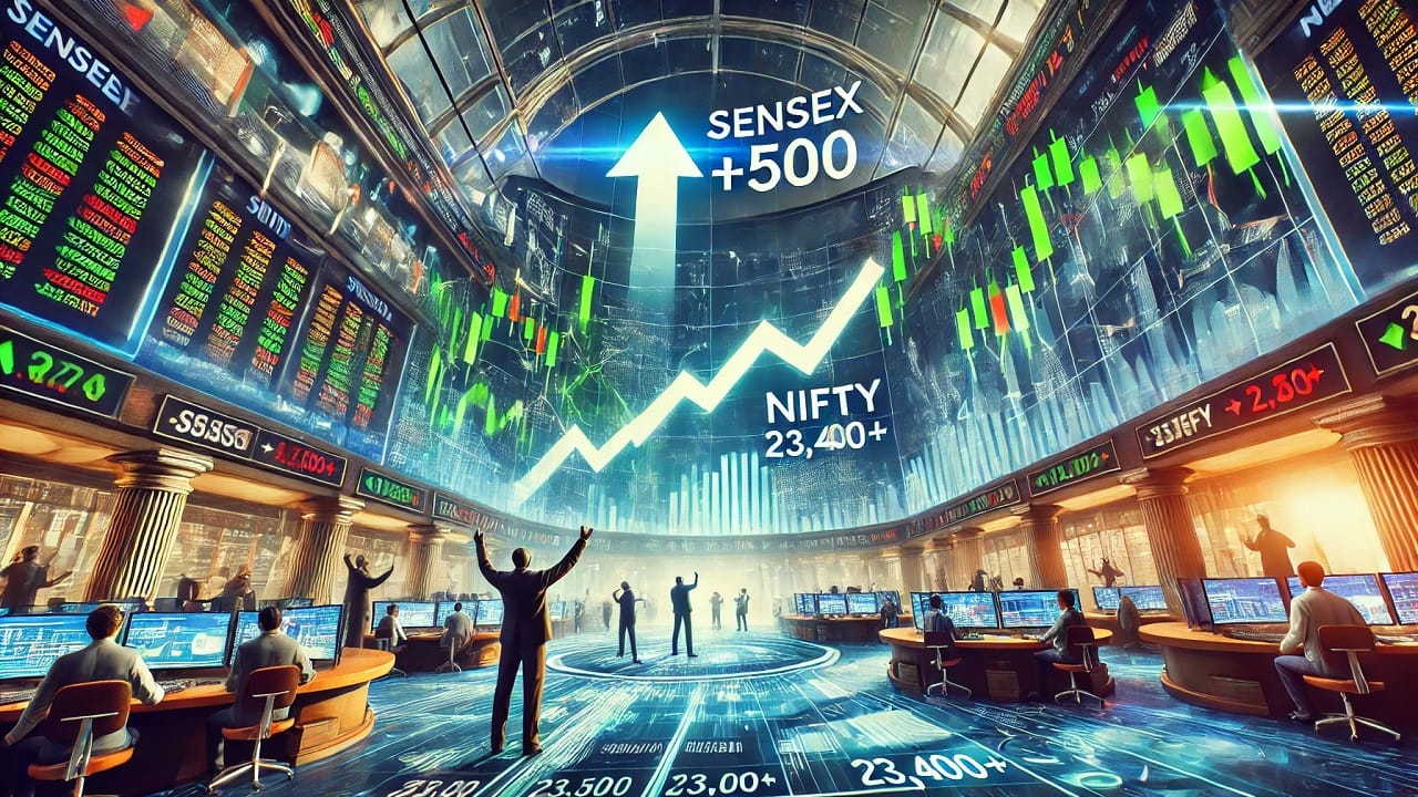 Sensex jumps nearly 500 pts, Nifty past 23,400: Pre-budget optimism among key factors driving markets higher