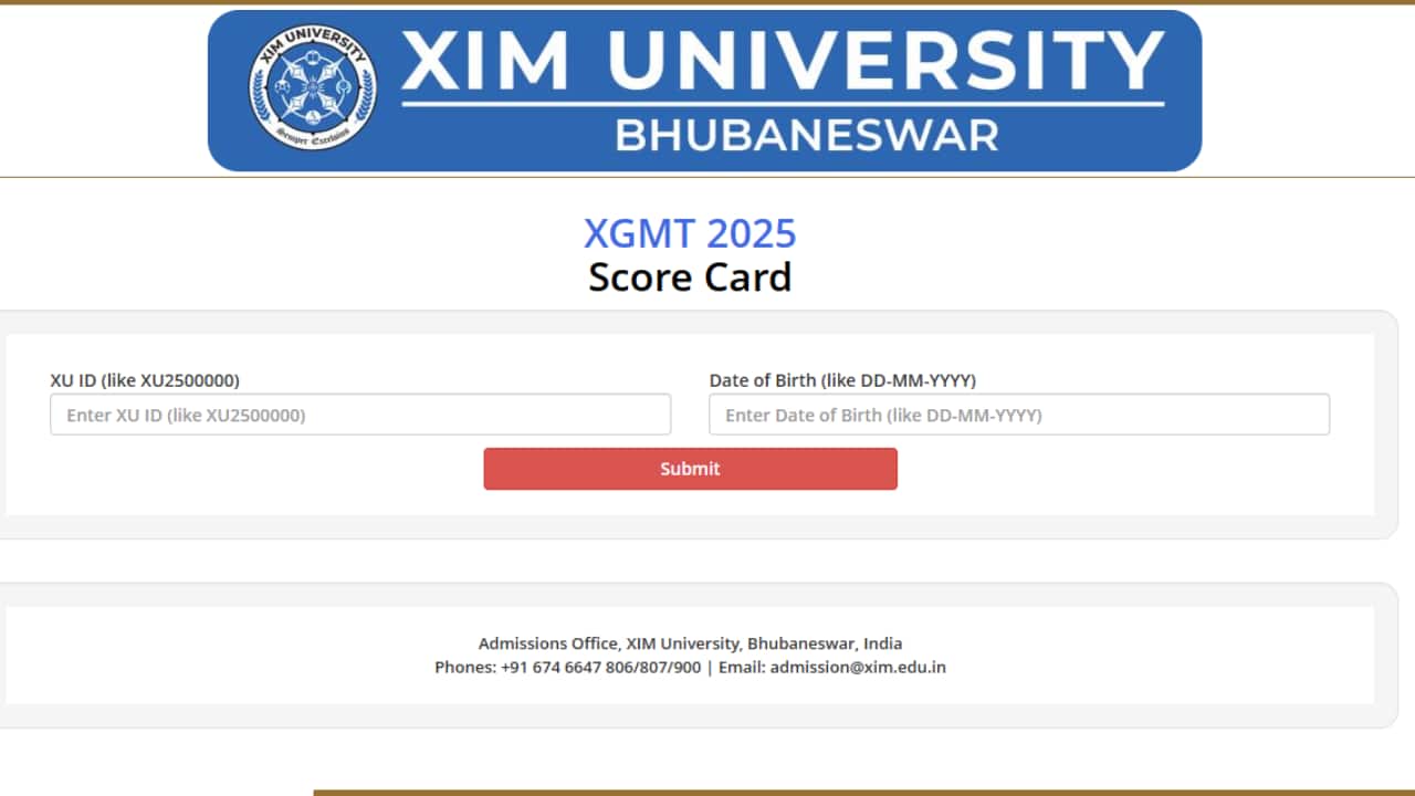 XGMT 2025 result Out at xim.edu.in, check link to download scorecard here