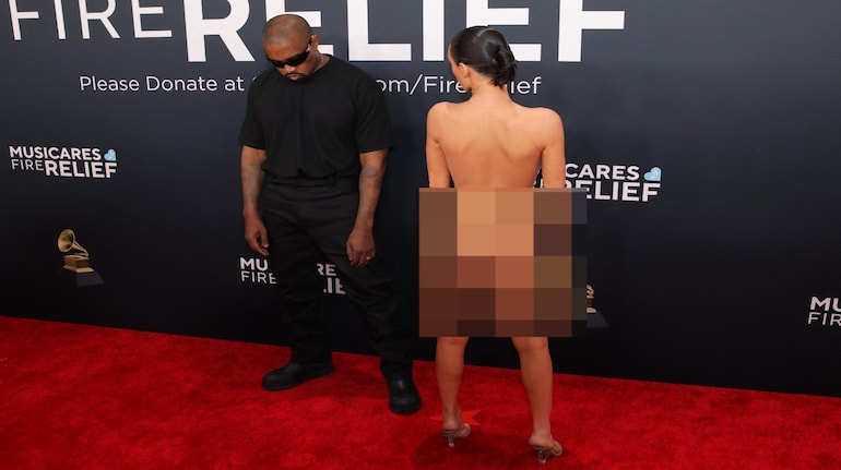 What Was Kanye West's Wife Wearing at The Grammys?