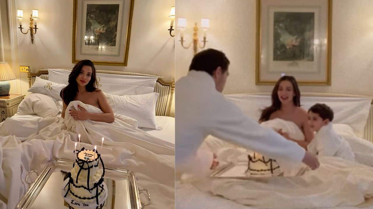Amy Jackson shares birthday celebration with husband Ed Westwick and son, Andreas, watch here