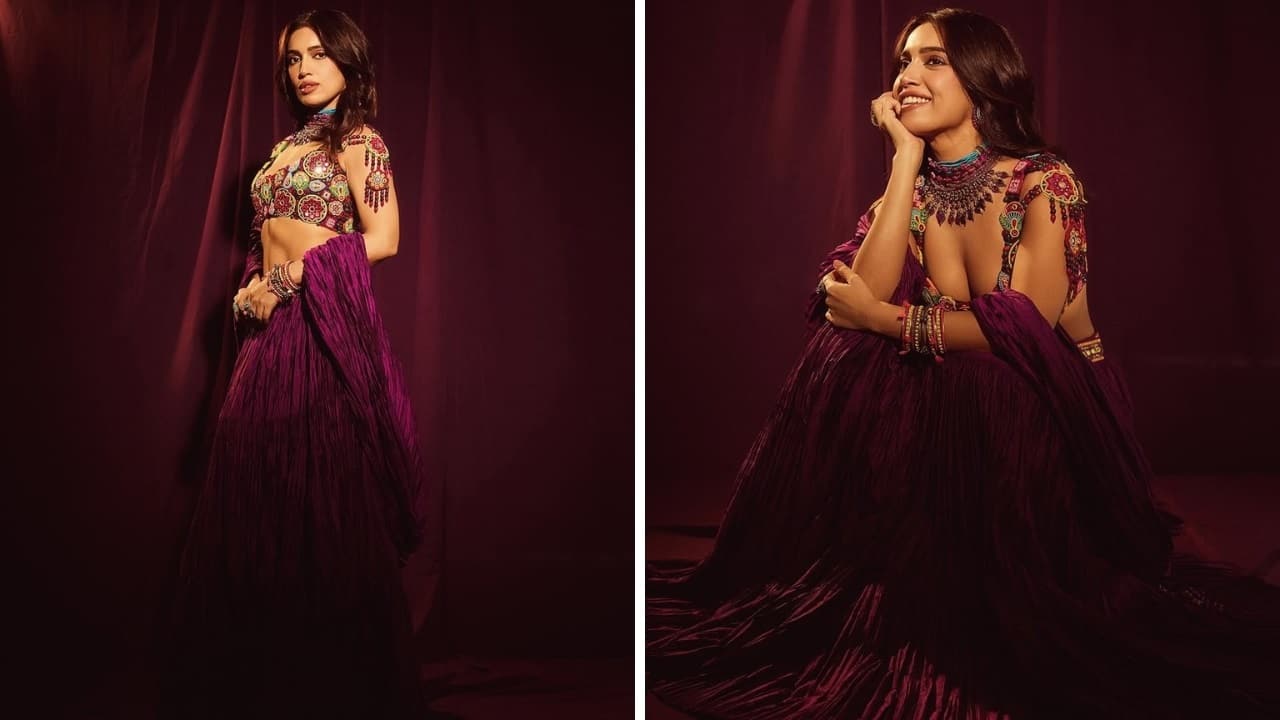 Bhumi Pednekar dazzles in crushed silk ghagra for movie promotions
