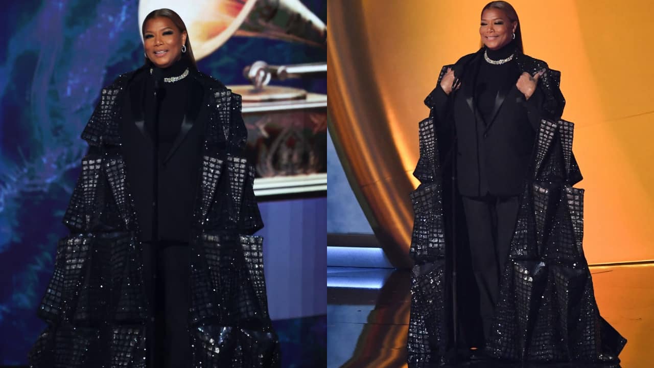 Rapper Queen Latifah's Grammy outfit by Indian designer Rahul Mishra was made in Noida