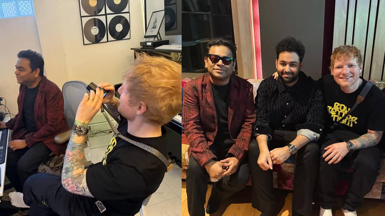 Ed Sheeran meets AR Rahman at KM Music Conservatory in Chennai