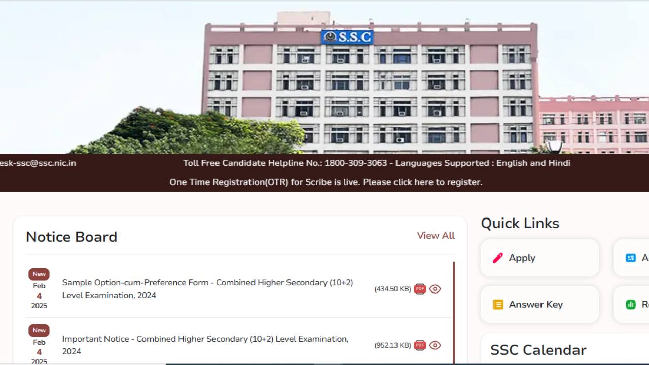 SSC CHSL Final Vacancies and Option Cum Preference Form Released, Direct Link Here
