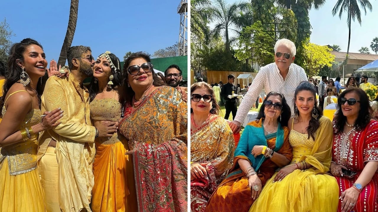 Desi girl Priyanka Chopra shines in yellow at brother Siddharth’s Haldi ceremony