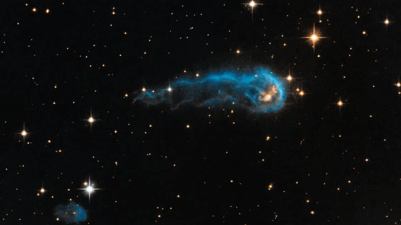 Caterpillar Protostar: The Caterpillar Protostar, or IRAS 20324+4057, is a dense cloud of gas and dust resembling a caterpillar. Located 4,500 light-years away in the Cygnus constellation, this star-forming region is shaped by powerful stellar winds. As young stars develop, they illuminate the dark cosmic cloud, revealing stunning details. (Image: NASA)
