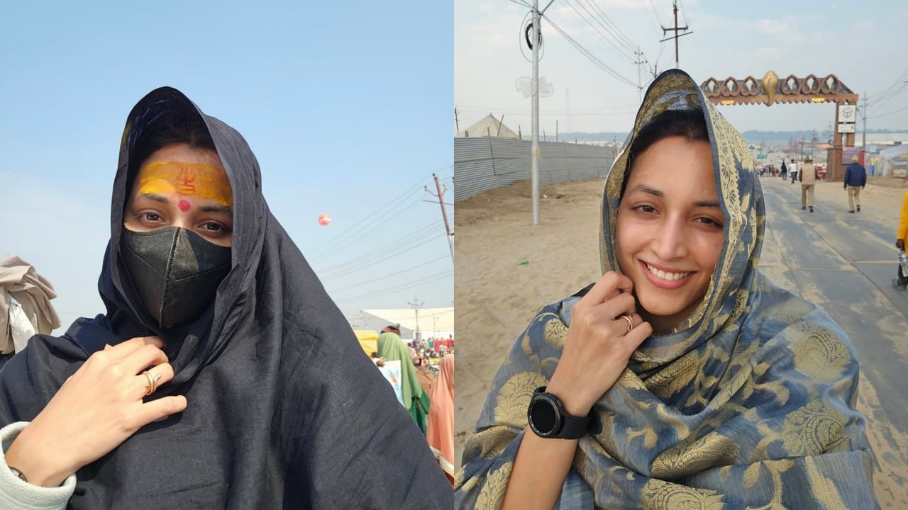 KGF star Srinidhi Shetty takes a divine dip at Maha Kumbh 2025
