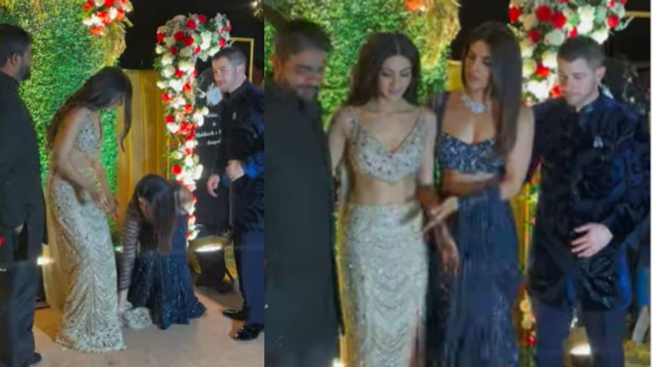 Priyanka Chopra fixes sister-in-law to be's dress before posing for pictures together, watch
