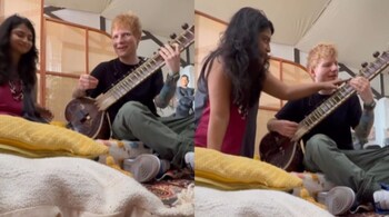 The duo then performs Sheeran’s popular song Shape of You, with the British star playing the sitar.