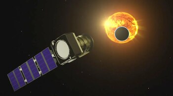 An artist's illustration of the Pandora mission, shown without its thermal covering. (Image: NASA)