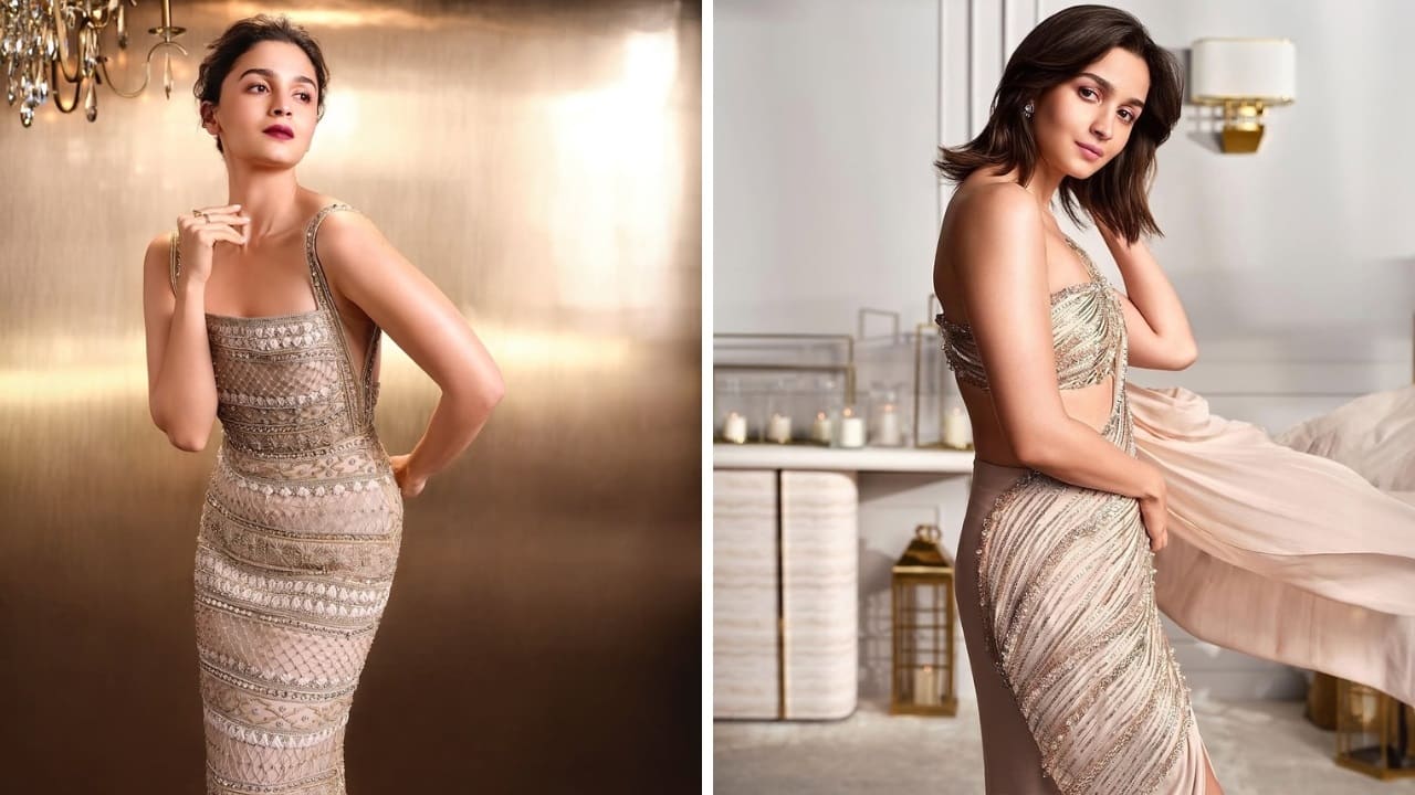 Alia Bhatt reigns supreme in figure-hugging gold cocktail gowns