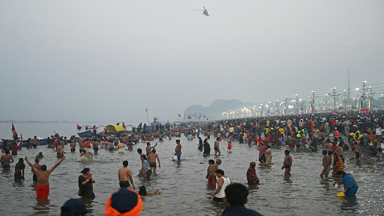 Millions of devotees come to the Kumbh to take a dip