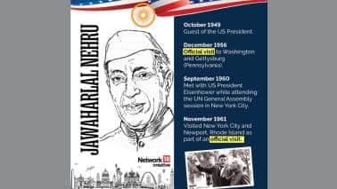 Jawaharlal Nehru was hosted by the US president in October 1949 and made an official visit to Washington and Gettysburg in December 1956. He also met with President Eisenhower while attending the UNGA session in New York City and, in November 1961, visited New York City and Newport, Rhode Island as part of an official trip. (Image: News18 creative)