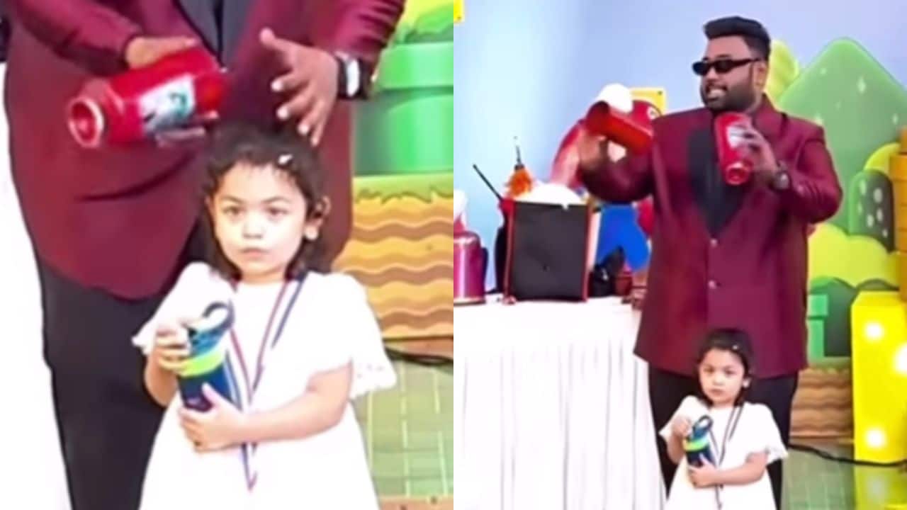Raha Kapoor’s priceless reaction to a magic trick at Jeh’s birthday party melts hearts, watch