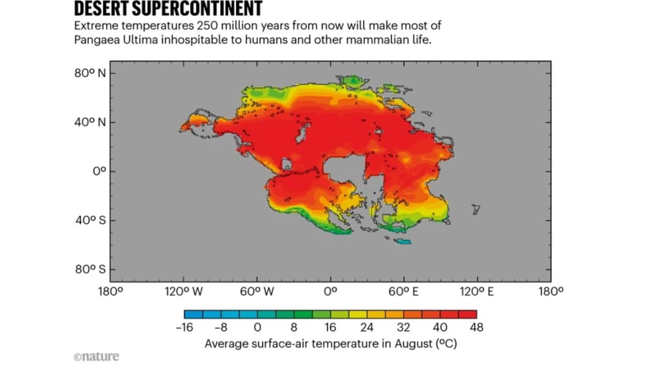 Pangaea Ultima will reach temperatures exceeding 40°C. (Image: Nature)