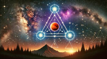 Mars Triangle and Winter Triangle Illuminate February’s Night Sky. (Image: AI generated)