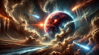 Astronomers Unveil 3D Map of Distant Exoplanet’s Atmosphere. (Image: AI generated)