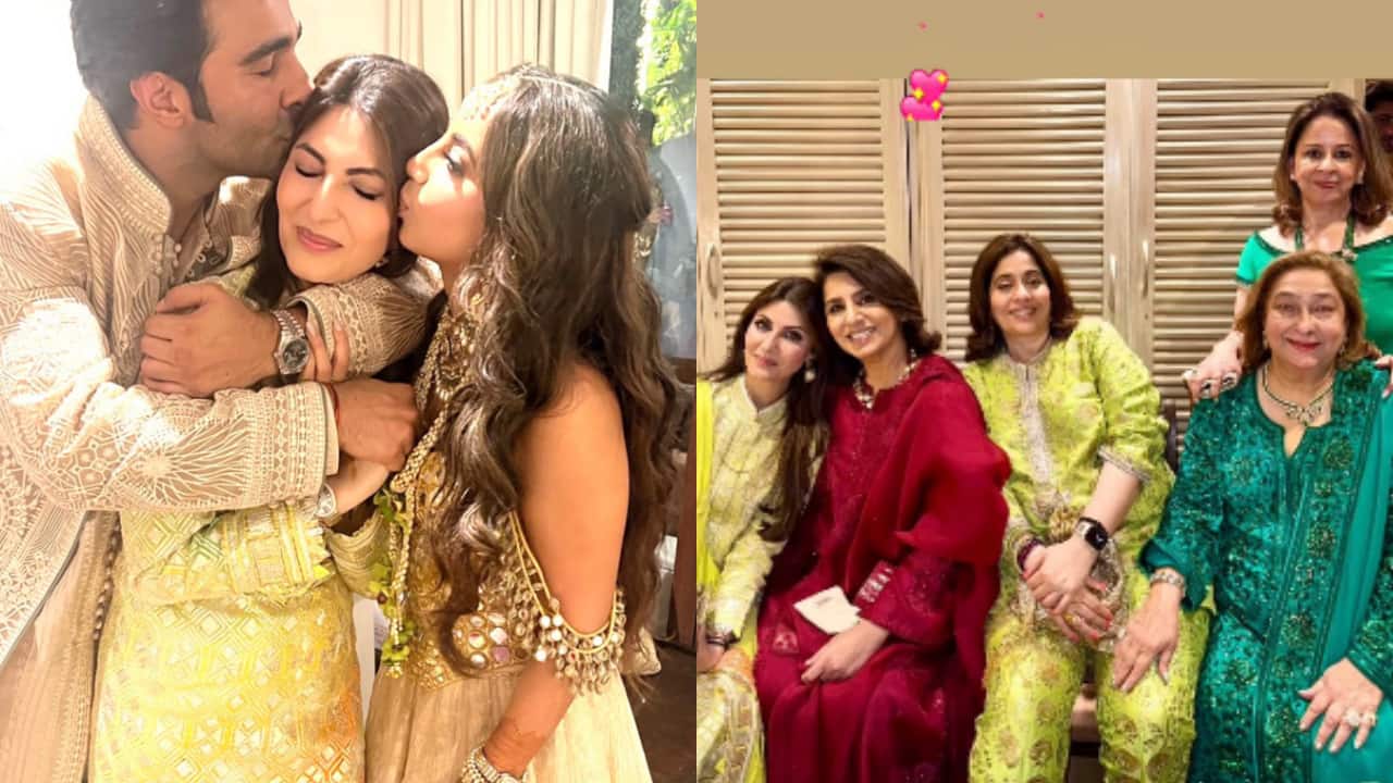 Aadar Jain admires wife Alekha Advani’s Mehendi hands, Riddhima Kapoor Sahni shares inside pics