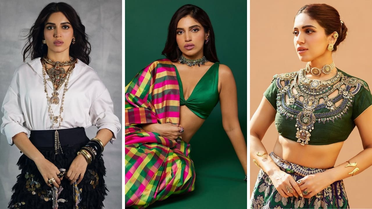 Bhumi Pednekar’s vibrant and maximalist fashion moments for Mere Husband Ki Biwi
