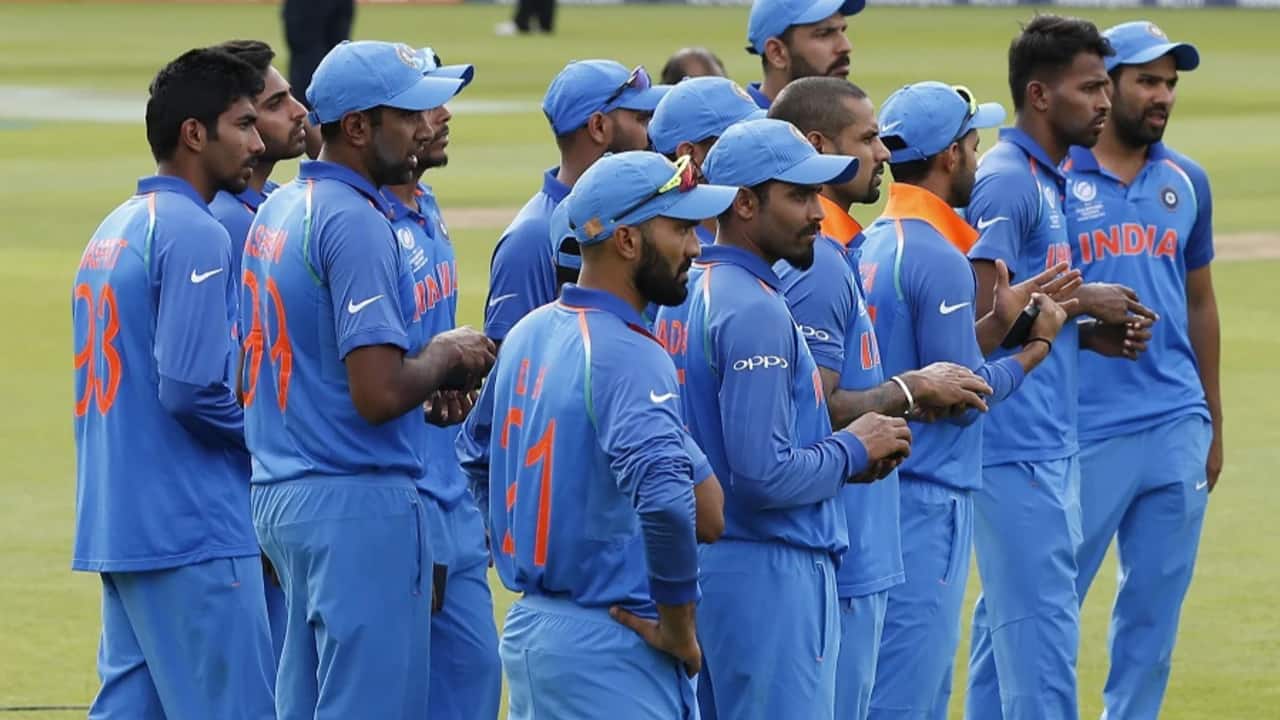 A dejected Indian team after losing the 2017 ICC Champions Trophy final against Pakistan