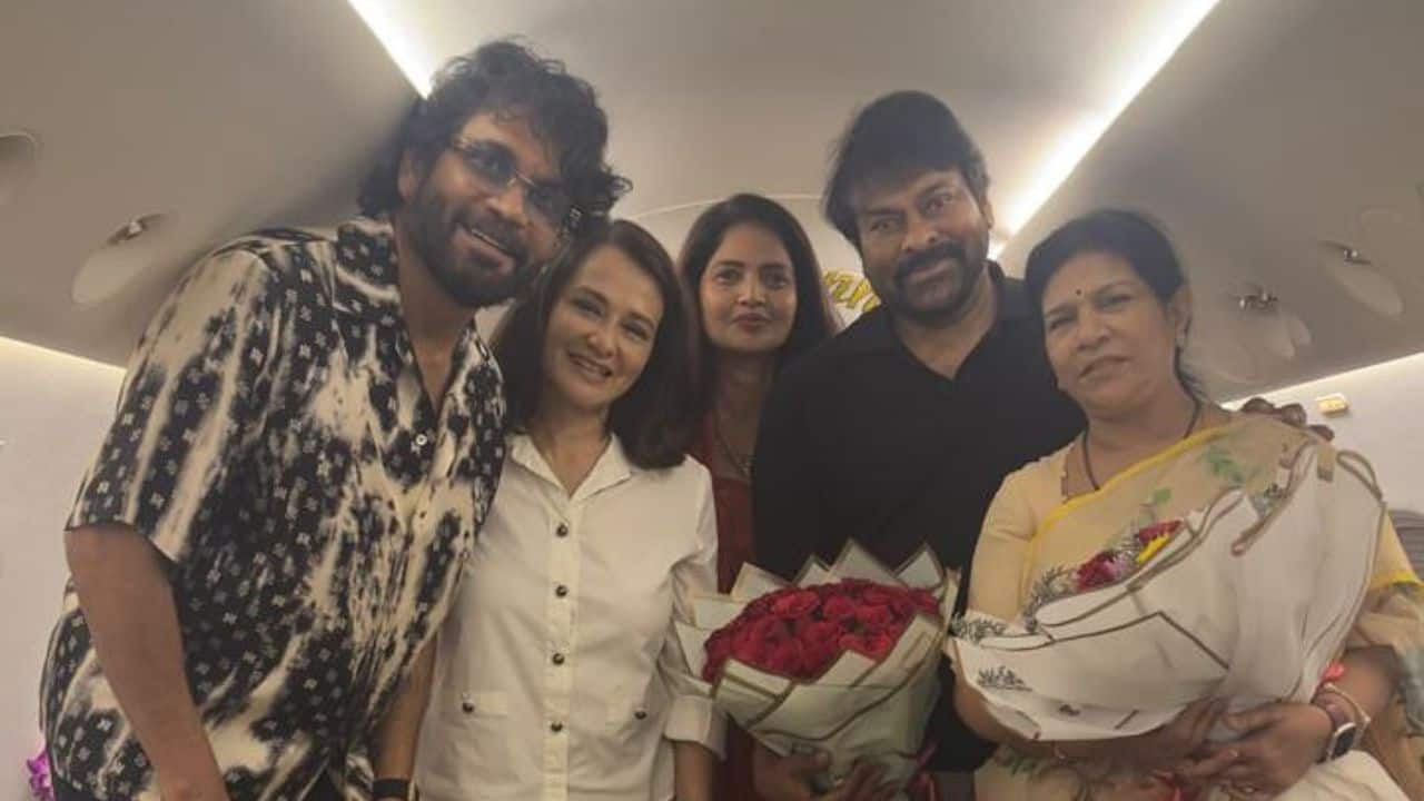 Chiranjeevi celebrates 45th anniversary with wife Surekha in Dubai, Nagarjuna and other close friends join
