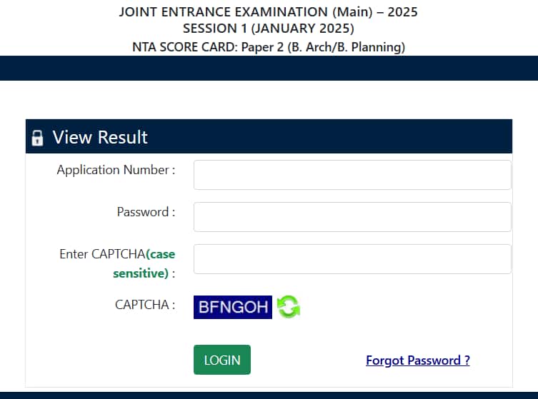 JEE Main Paper 2 Result 2025 declared @ jeemain.nta.ac.in, direct link here