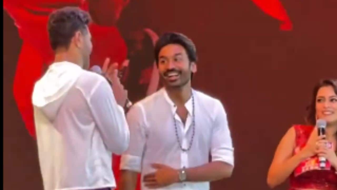 Dhanush and Prabhu Deva dance on Rowdy Baby song during concert in Chennai, watch video
