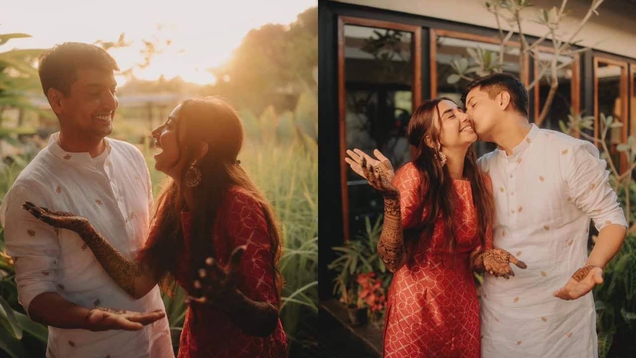 Prajakta Koli and Vrishank Khanal's wedding festivities begin, YouTuber-actor shares glimpses for their Mehendi ceremony