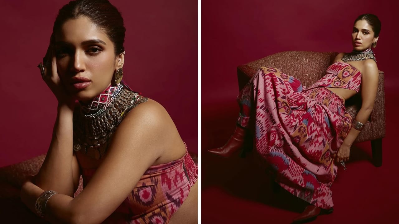 Bhumi Pednekar’s latest take on boho style is overloaded with Ikat and silver