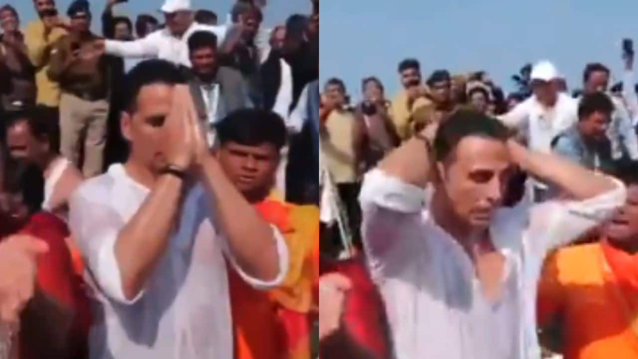 Akshay Kumar takes a dip in the Triveni Sangam as he attends Maha Kumbh: 'The arrangements are very good'