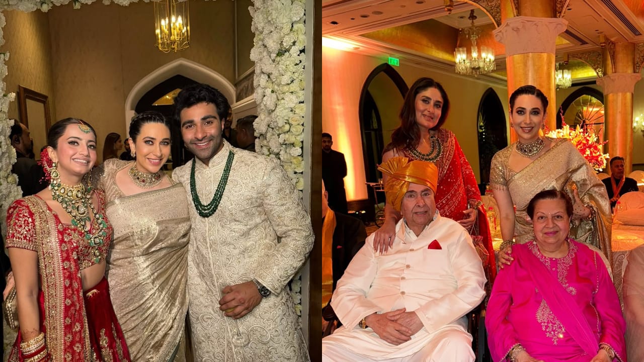 Karisma Kapoor grooves with mom Babita at Aadar Jain’s Baraat, shares unseen pics