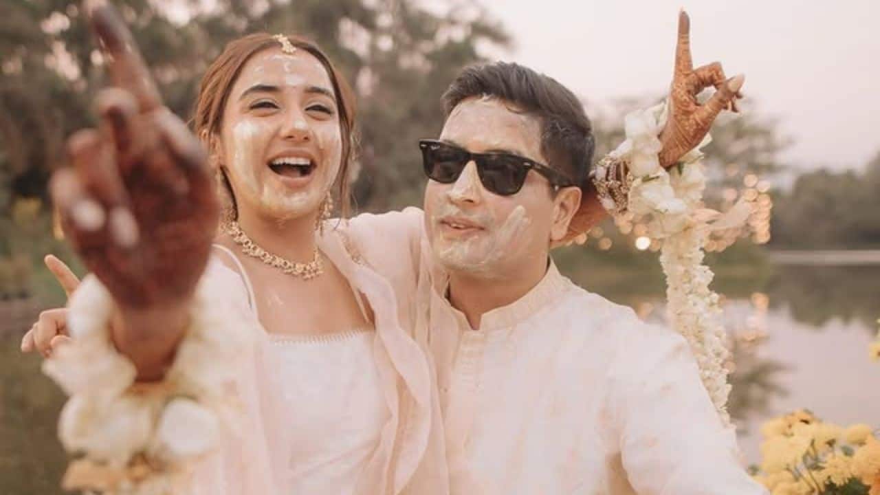 Prajakta Koli and Vrishank Khanal’s Haldi glow is pure goals, see pics from the couple's Haldi ceremony