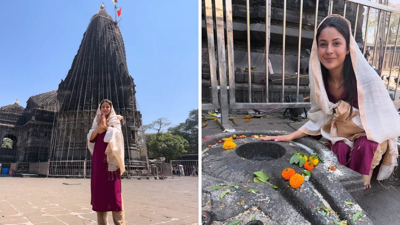 Mahashivratri 2025: Shehnaaz Gill exudes simplicity as she visits Trimbakeshwar temple