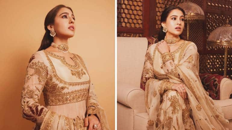 Sara Ali Khan in ivory dress (Image: @saraalikhan95/Instagram)