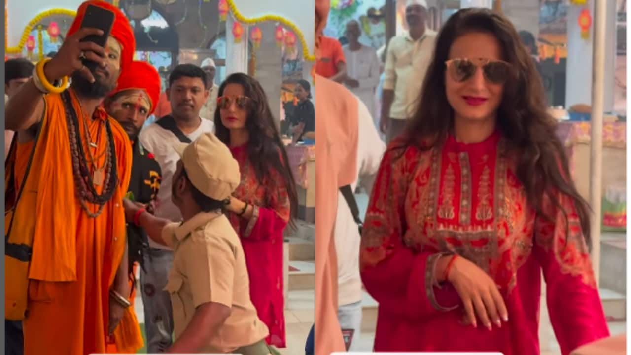 Ameesha Patel mobbed by Sadhus for selfies on Mahashivratri, a security guard steps in