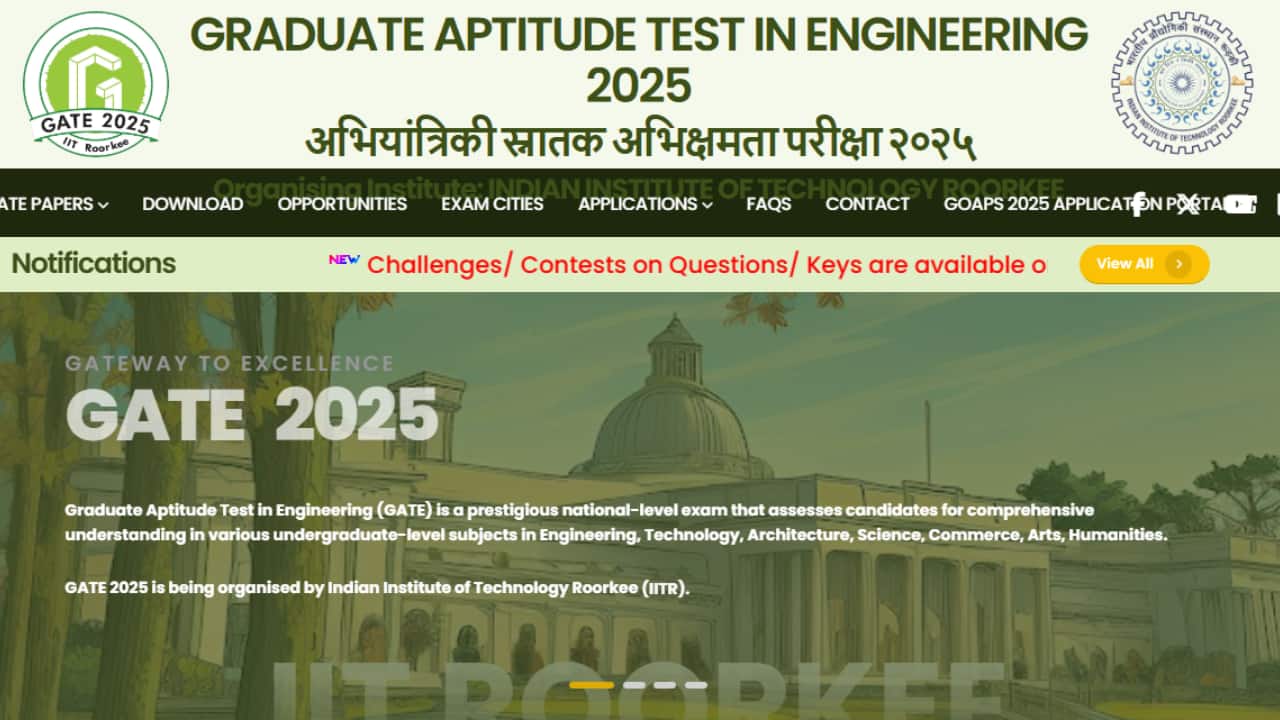 GATE Answer Key 2025 Released @gate2025.iitr.ac.in; Raise Objections by March 1