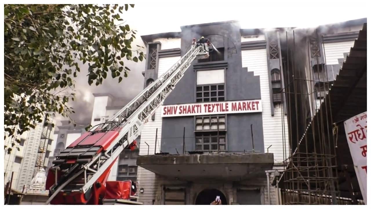Twice in 24 hours: Fire breaks out at Surat textile market, engulfs over 800 shops