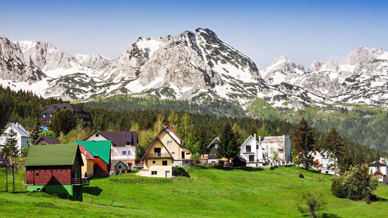 14. Zabljak, Montenegro – The Wild Heart of the Balkans Set in the heart of Durmitor National Park, Zabljak is perfect for outdoor adventure vlogging. Hike through majestic glacial lakes, rugged mountains, and dense forests, or capture whitewater rafting thrills on the Tara River. (Image: Canva)