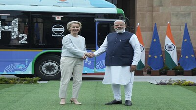 European Commission President Ursula von der Leyen and Prime Minister Narendra Modi