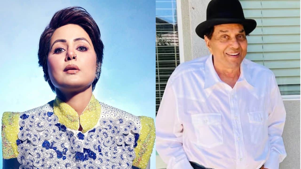 Hina Khan gets emotional as veteran star Dharmendra video calls her, says, "When the OG superman of India appreciates your strength..."
