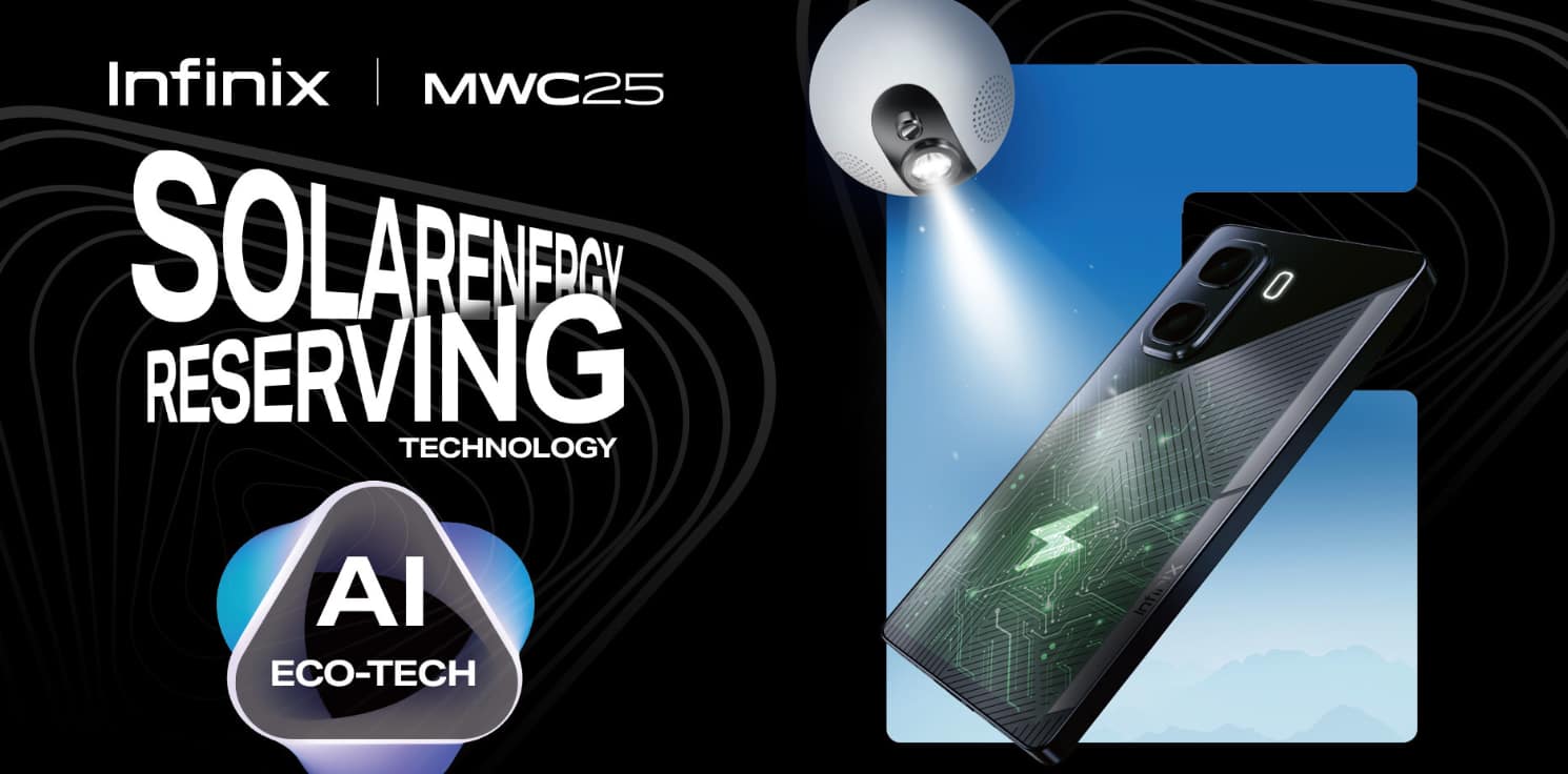 MWC 2025: Infinix unveils SolarEnergy-Reserving tech for charging and E-Color Shift 2.0, to come in future devices